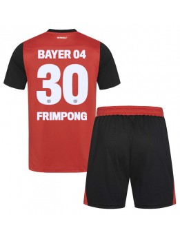 Detské Futbalové oblečenie Bayer Leverkusen Jeremie Frimpong #30 2024-25 Krátky Rukáv - Domáci (+ trenírky)